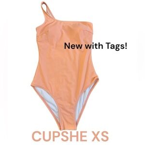 NWT!  Cupshe🍊peachy pink swimsuit! Size XS